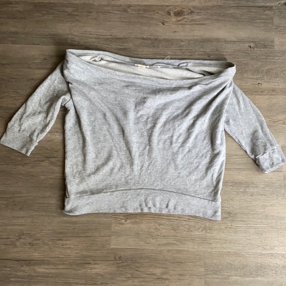 Converse grey off shoulder sweater